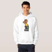 Pferd als Skater mit Skateboard Hoodie (Vorne ganz)