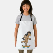 Pferd als Skater mit Skateboard Schürze (Insitu)