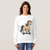 Pferd als Skater mit Skateboard Sweatshirt (Vorne ganz)