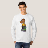 Pferd als Skater mit Skateboard T-Shirt (Vorne ganz)