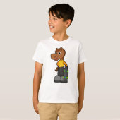 Pferd als Skater mit Skateboard T-Shirt (Vorne ganz)