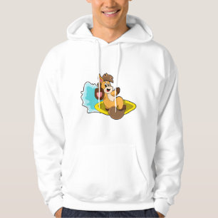 Pferd als Surfer mit Surfbrett Hoodie