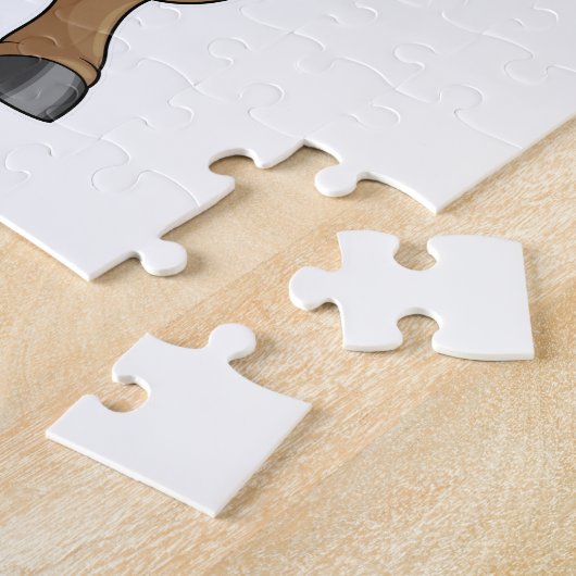 Pferd als Surfer mit Surfbrett Puzzle (Seite)
