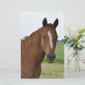 Pferd am Baum Briefpapier (Stehend Vorderseite)