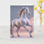 Pferd am Himmelstor Karte (Gelbe Blume)