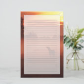 Pferd am Sonnenaufgang Briefpapier (Stehend Vorderseite)