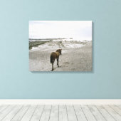 Pferd am Strand Leinwanddruck (Insitu (Holzboden))