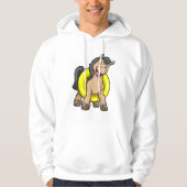 Pferd am Strand mit Schwimmring Hoodie (Vorderseite)