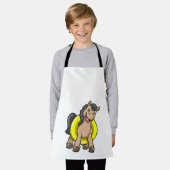 Pferd am Strand mit Schwimmring Schürze (Getragen)