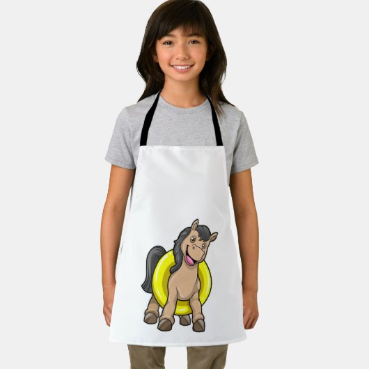 Pferd am Strand mit Schwimmring Schürze (Insitu)