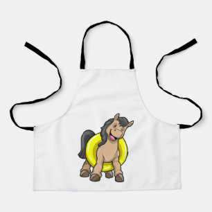 Pferd am Strand mit Schwimmring Schürze