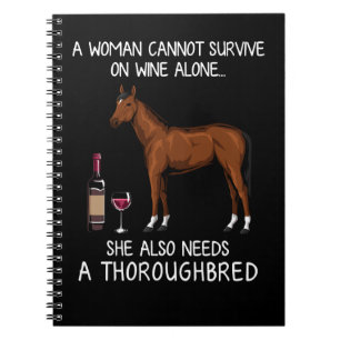 Pferd Amateur und Wein lustiger Reiter Notizblock