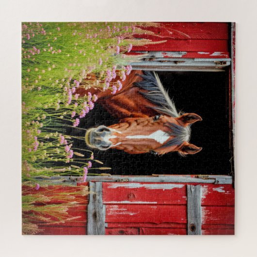 Pferd an der Barenttür Puzzle (Horizontal)