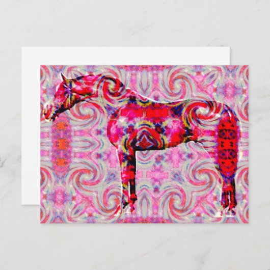 Pferd anderer Farbe Postkarte (Vorne/Hinten)
