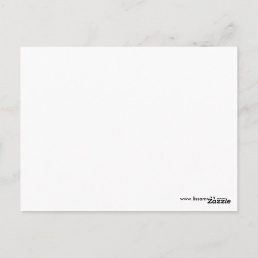 Pferd anderer Farbe Postkarte (Rückseite)