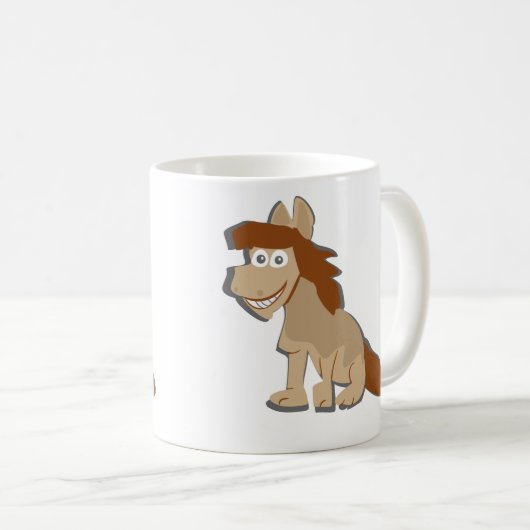 Pferd angetriebene Kaffee-Tasse Kaffeetasse (VorderseiteRechts)