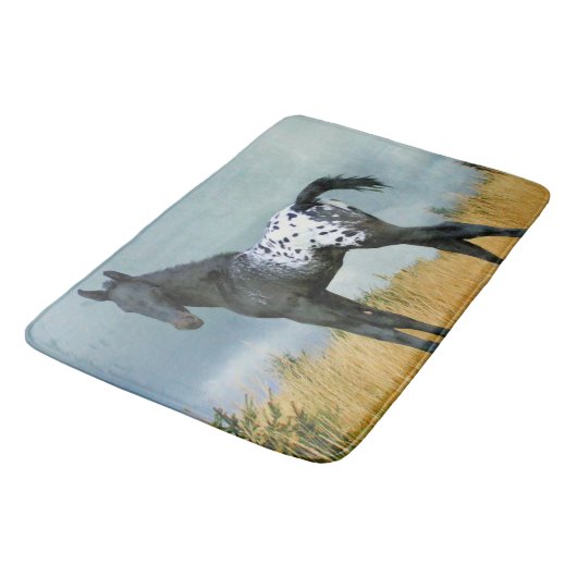 Pferd - Appaloosa-Colt 24" x 6" große Bad-Matte Badematte (Schrägansicht)