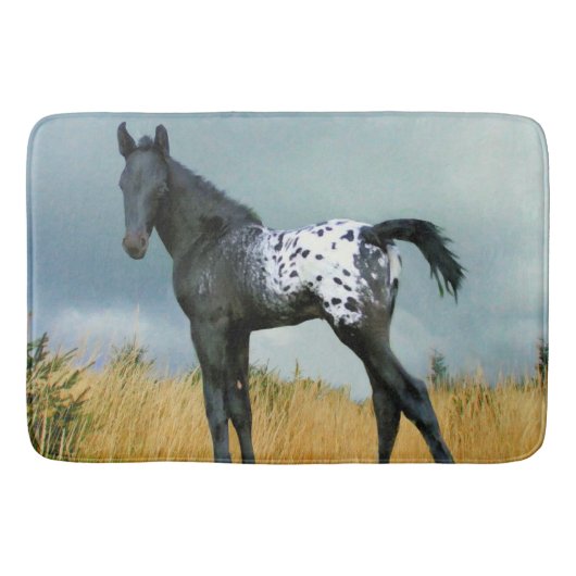 Pferd - Appaloosa-Colt 24" x 6" große Bad-Matte Badematte (Vorderseite)