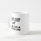 PFERD ARBEIT BESTER LEBEN KAFFEETASSE (Vorderseite Links)