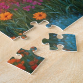 Pferd auf Bauernhof Wildblumenwiese Puzzle (Seite)