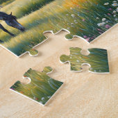 Pferd auf Bauernhof Wildblumenwiese Puzzle (Seite)