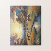 Pferd auf Bauernhof Wildblumenwiese Puzzle (Vertikal)
