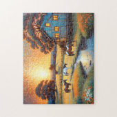 Pferd auf Bauernhof Wildblumenwiese Puzzle (Vertikal)