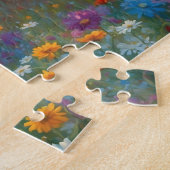 Pferd auf Bauernhof Wildblumenwiese Puzzle (Seite)