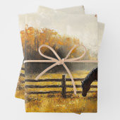 Pferd auf dem Feld Goldene Stunde Entdeckungsreise Geschenkpapier Set (Beispiel)