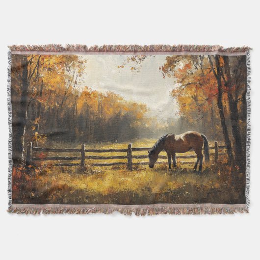 Pferd auf dem Feld Goldene Stunde Malerei Decke (Vorderseite)