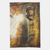 Pferd auf dem Feld Goldene Stunde Malerei Geschirrtuch (Vertikal)