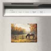 Pferd auf dem Feld Goldene Stunde Malerei Magnet (In Situ (Geschirrspüler))