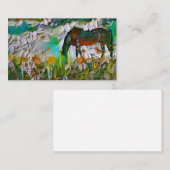 Pferd auf dem Gebiet Visitenkarte (Vorne/Hinten)