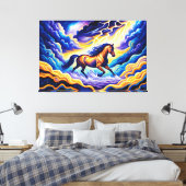 Pferd auf den Wolken Leinwanddruck (Insitu (Schlafzimmer))