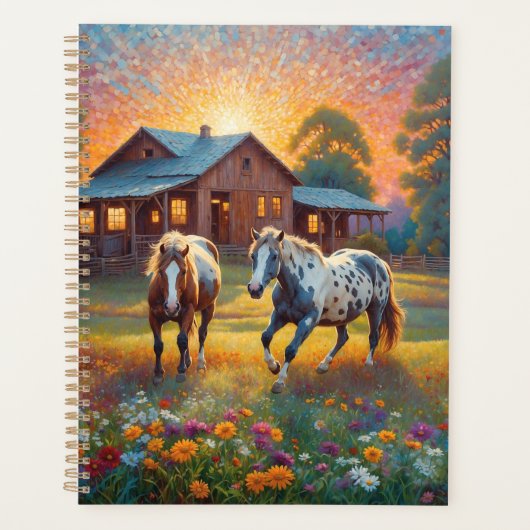 Pferd auf der Farm Wildblumenwiese Planer (Vorderseite)