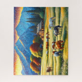 Pferd auf der Farm Wildblumenwiese Puzzle (Vertikal)