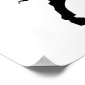 Pferd auf der Hind Legs Silhouette Poster (Ecke)