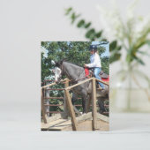 Pferd auf einem Bridge Trail Class Landkreis Fair Postkarte (Stehend Vorderseite)