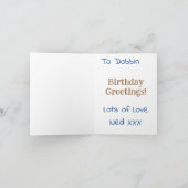 Pferd auf einem Feld Reitsportler Karte (Innenseite)