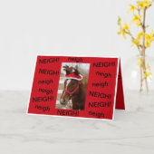 Pferd auf einer Weihnachtskarte Karte (Gelbe Blume)