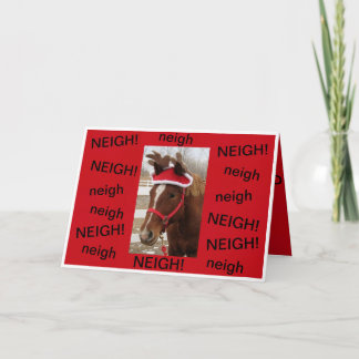 Pferd auf einer Weihnachtskarte Karte