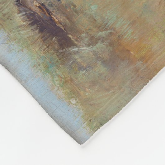 Pferd auf einer Wiese, Edgar Degas Fleecedecke (Ecke)