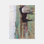 Pferd auf einer Wiese, Edgar Degas Fleecedecke (Vorderseite)