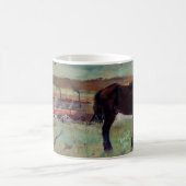 Pferd auf einer Wiese, Edgar Degas Kaffeetasse (Mittel)