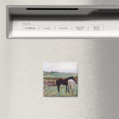 Pferd auf einer Wiese, Edgar Degas Magnet (In Situ (Geschirrspüler))