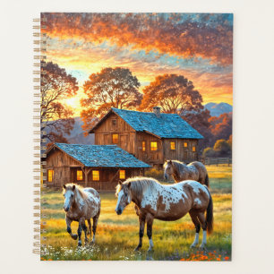 Pferd auf landwirtschaftlicher Blumenwiese Planer