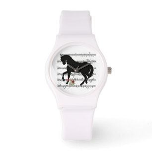 "Pferd auf Musikblatt" Armbanduhr