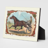 Pferd auf Rädern Vintages Pferderennen Fotoplatte (Seite)