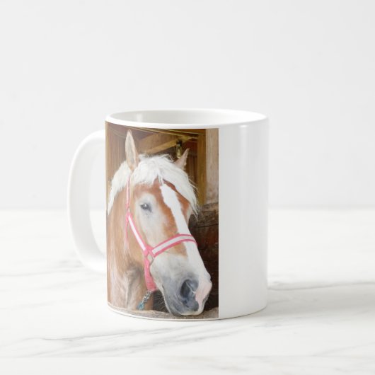 Pferd auf Tasse 2 - links Hand (Vorderseite Links)