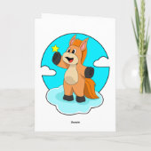 Pferd auf Wolken Karte (Rückseite)